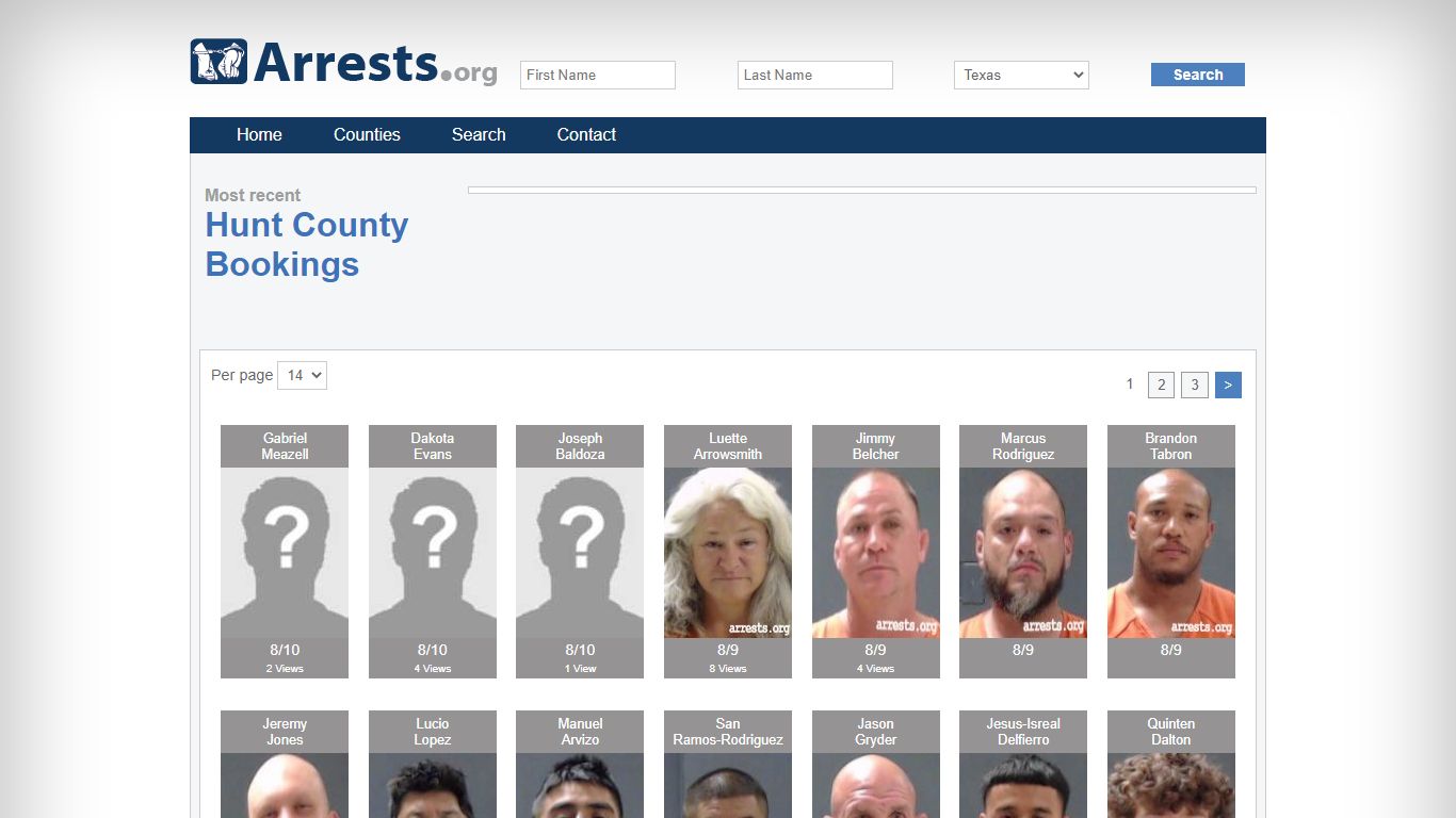 Hunt County Arrests and Inmate Search