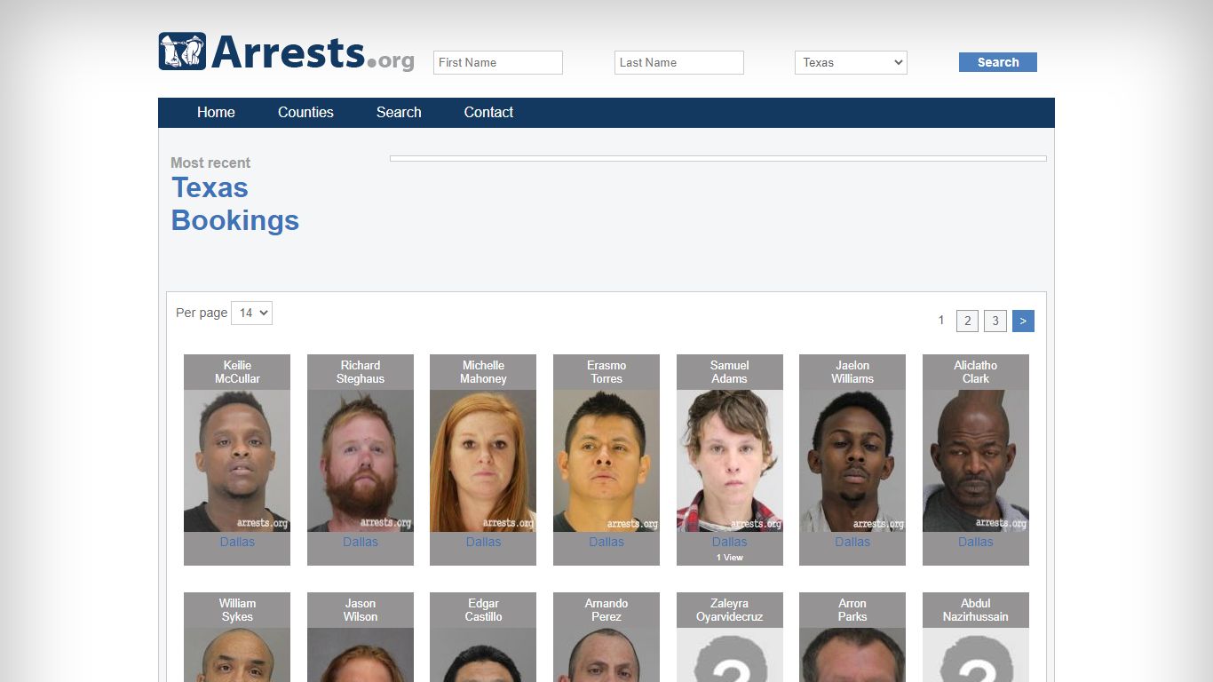 Texas Arrests and Inmate Search